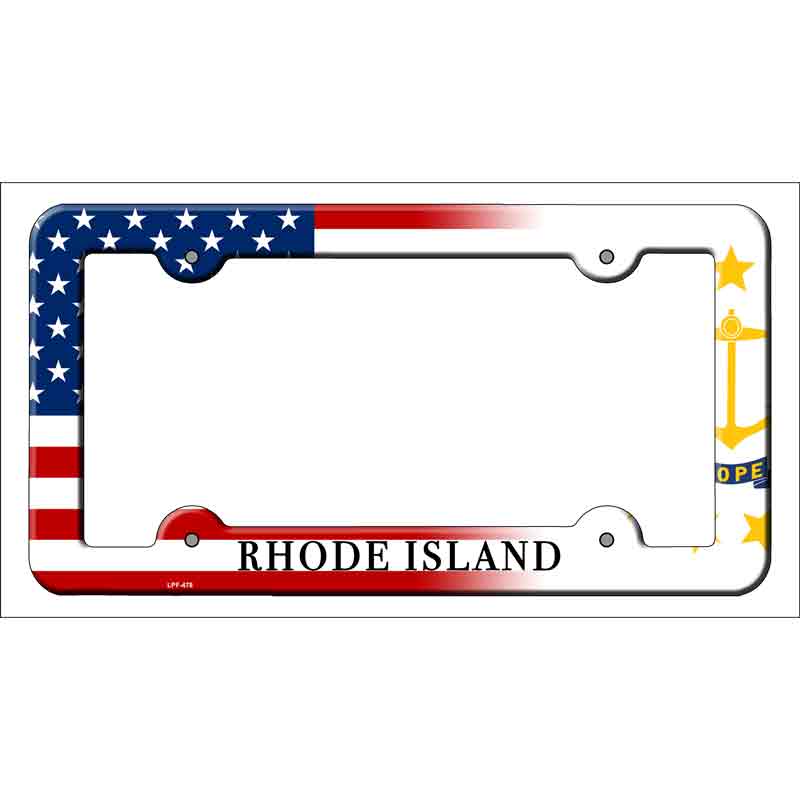 Rhode Island|American FLAG Wholesale Novelty Metal License Plate Frame