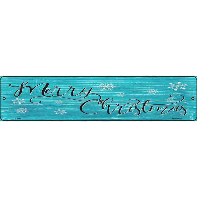 Merry CHRISTMAS Blue Wholesale Novelty Small Metal Street Sign
