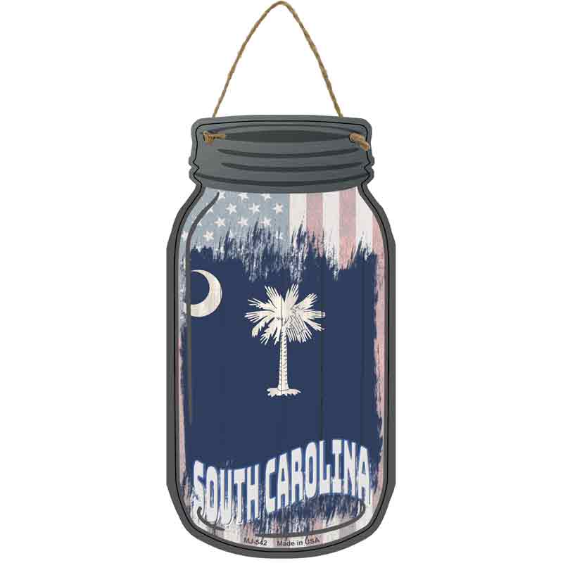 South Carolina | USA FLAG Wholesale Novelty Metal Mason Jar Sign