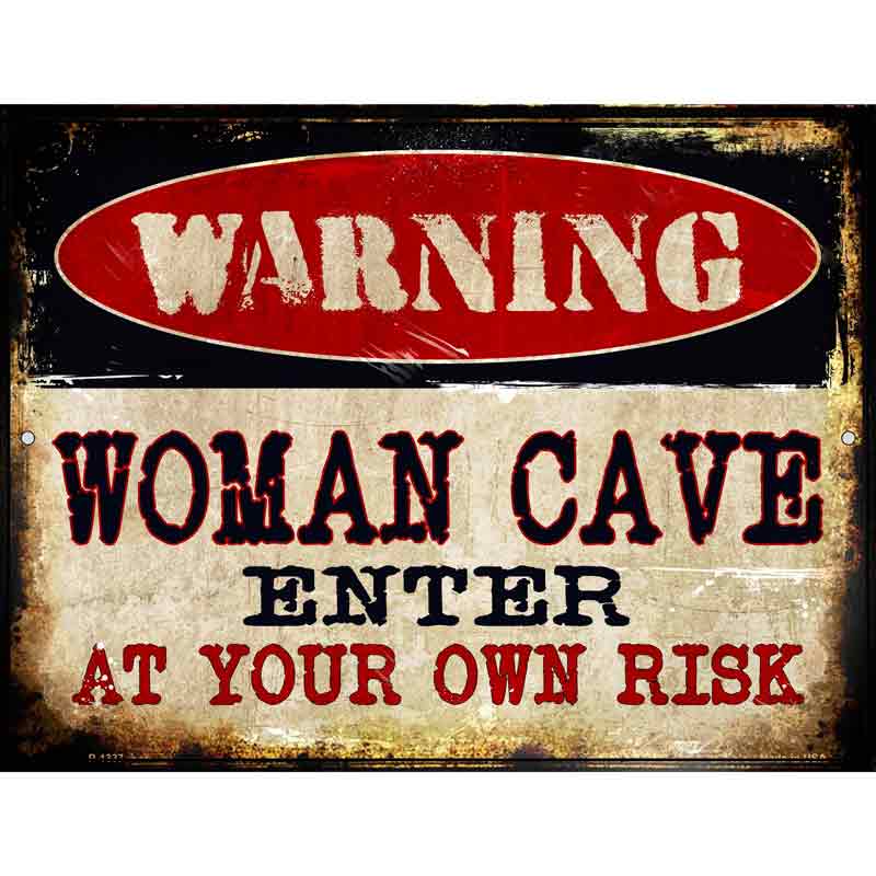 Women Cave Wholesale Metal Novelty Parking SIGN