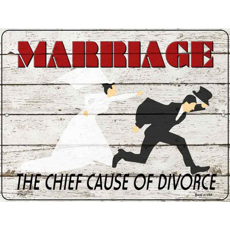 Marriage The Chief Wholesale Novelty Metal Parking SIGN