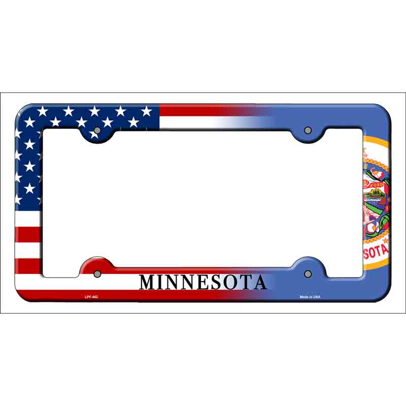 Minnesota|American FLAG Wholesale Novelty Metal License Plate Frame