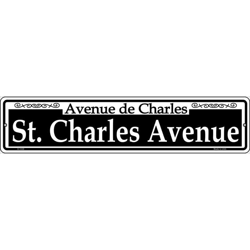 St. Charles Ave Wholesale Novelty Small Metal Street Sign