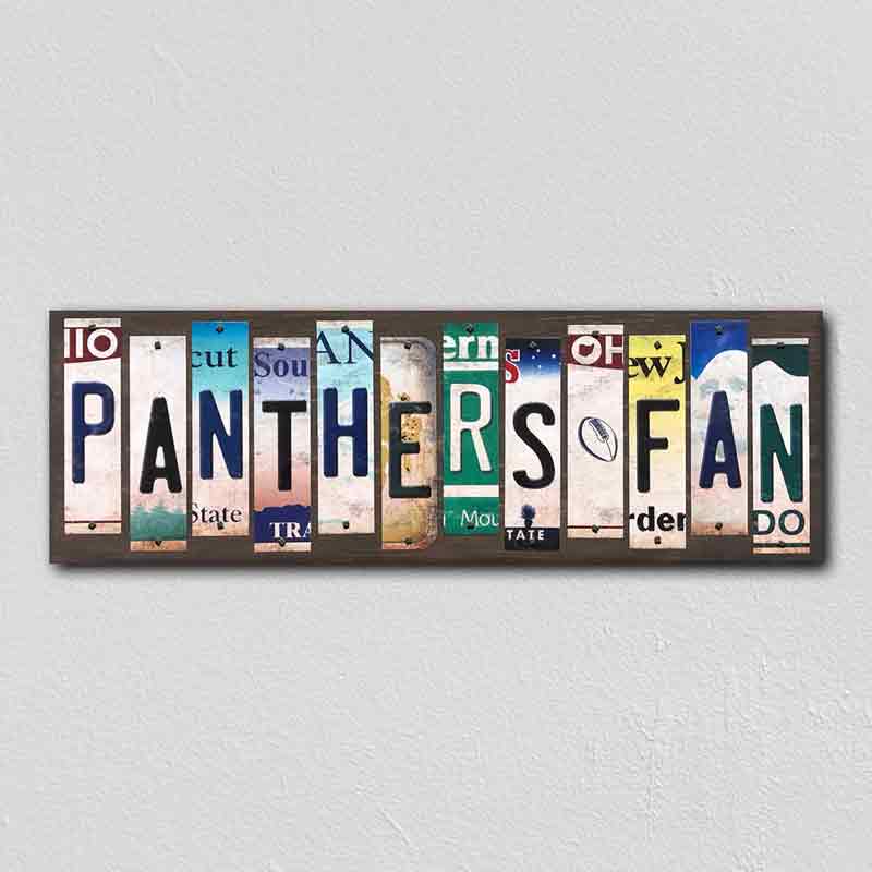 Panthers FAN Wholesale Novelty License Plate Strips Wood Sign