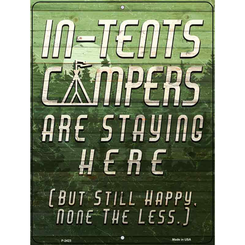 In TENTS Campers Wholesale Novelty Metal Parking Sign P-2423