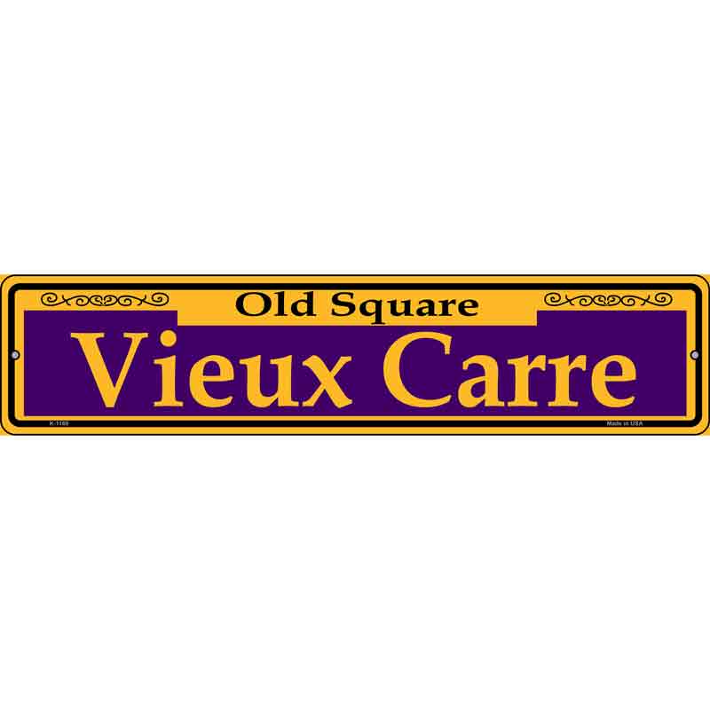 Vieux Carre Purple Wholesale Novelty Small Metal Street Sign