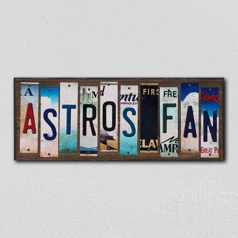 Astros Fan Wholesale Novelty License Plate Strips Wood Sign