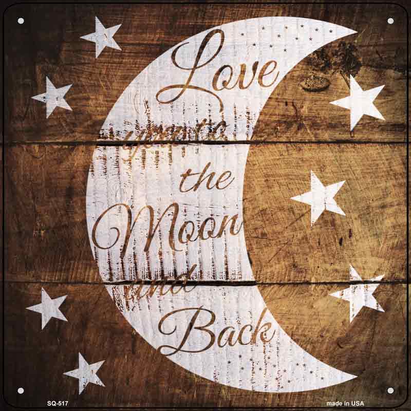Moon and Back Painted Stencil Wholesale Novelty Square SIGN