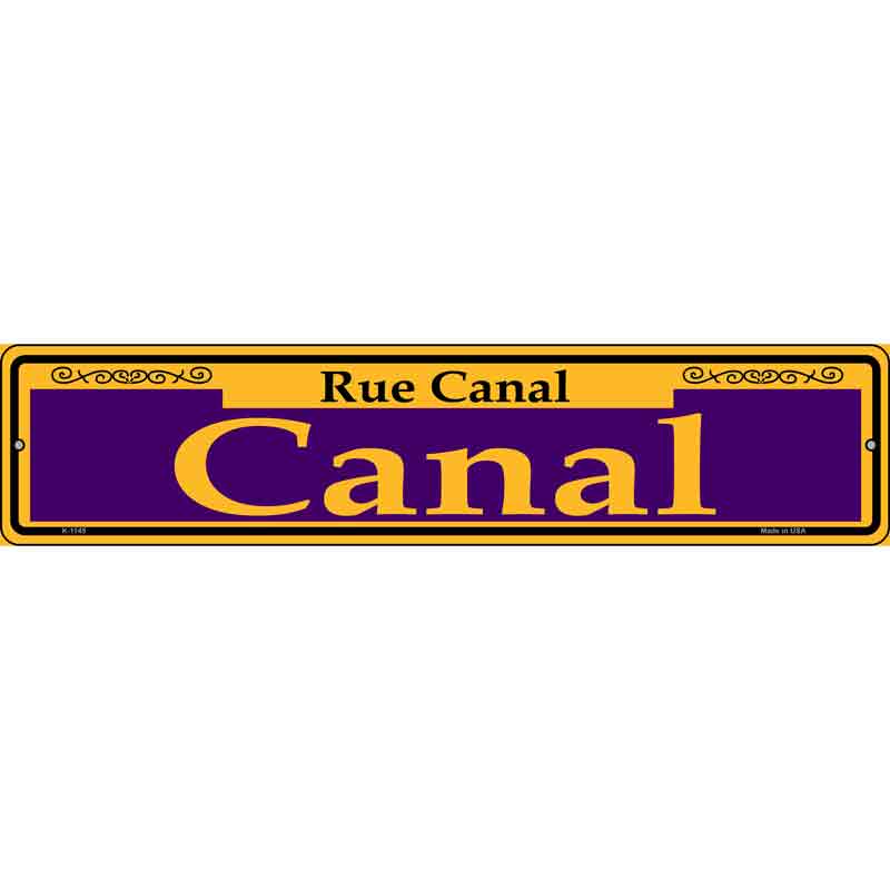 Canal Purple Wholesale Novelty Small Metal Street Sign