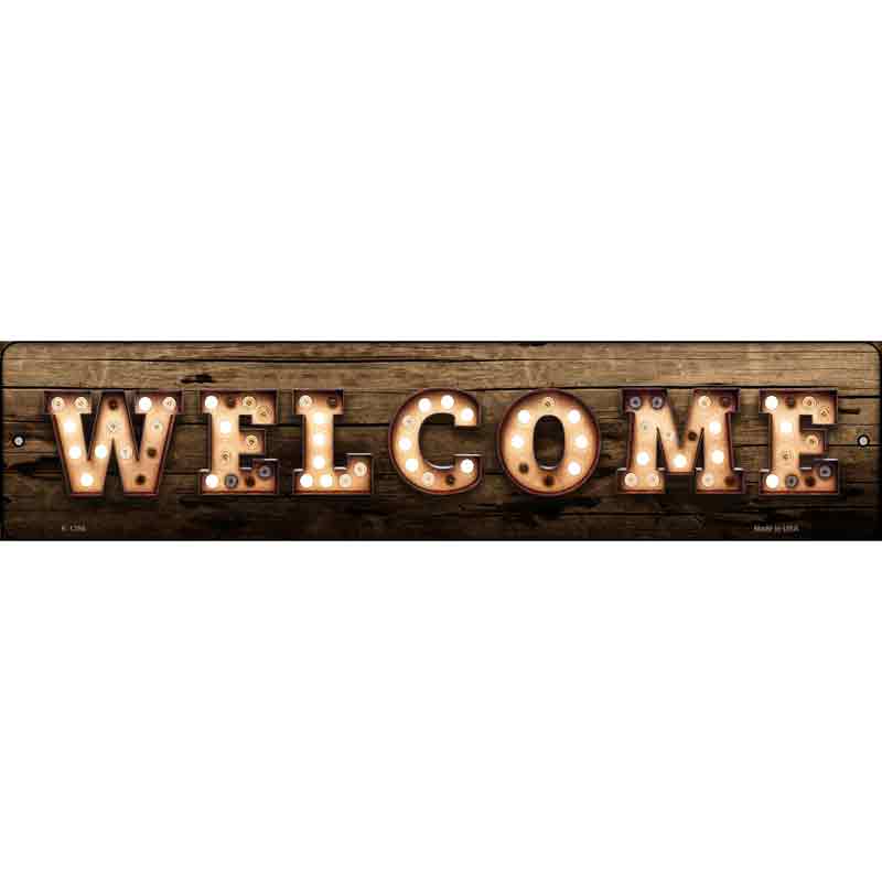 Welcome Horizontal Bulb Lettering Wholesale Novelty Small Metal Street SIGN