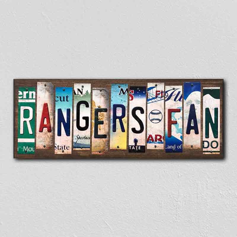 Rangers Fan Wholesale Novelty License Plate Strips Wood Sign