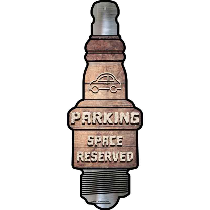 Parking Space Reserved Wholesale Novelty Metal Spark Plug SIGN