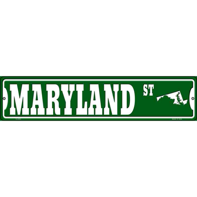 Maryland St Silhouette Wholesale Novelty Small Metal Street SIGN