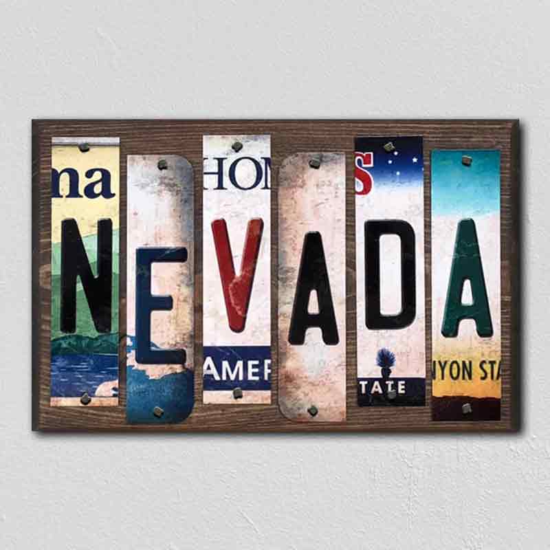 Nevada Wholesale Novelty License Plate Strips Wood Sign