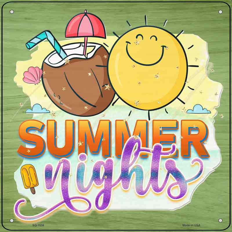 Summer Nights Wholesale Novelty Metal Square Sign