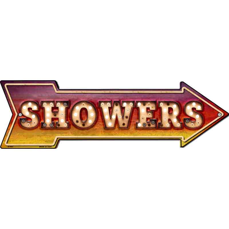 Showers Bulb Letters Wholesale Novelty Arrow Sign