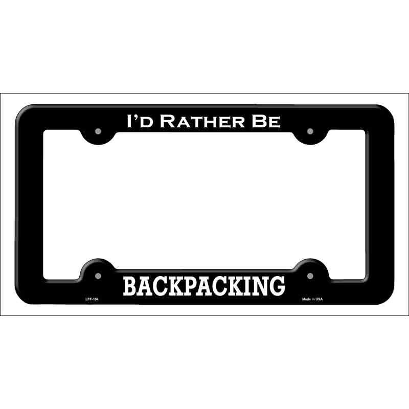 Backpacking Wholesale Novelty Metal License Plate FRAME
