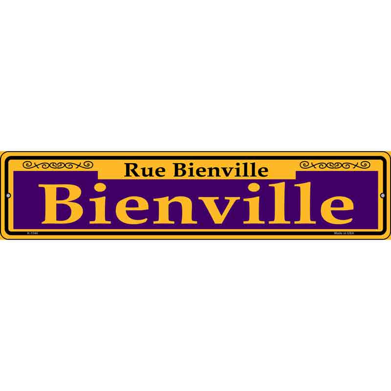 Bienville Purple Wholesale Novelty Small Metal Street Sign