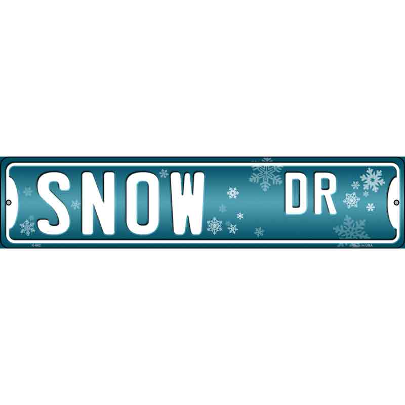 Snow Dr Wholesale Novelty Metal Small Street Sign
