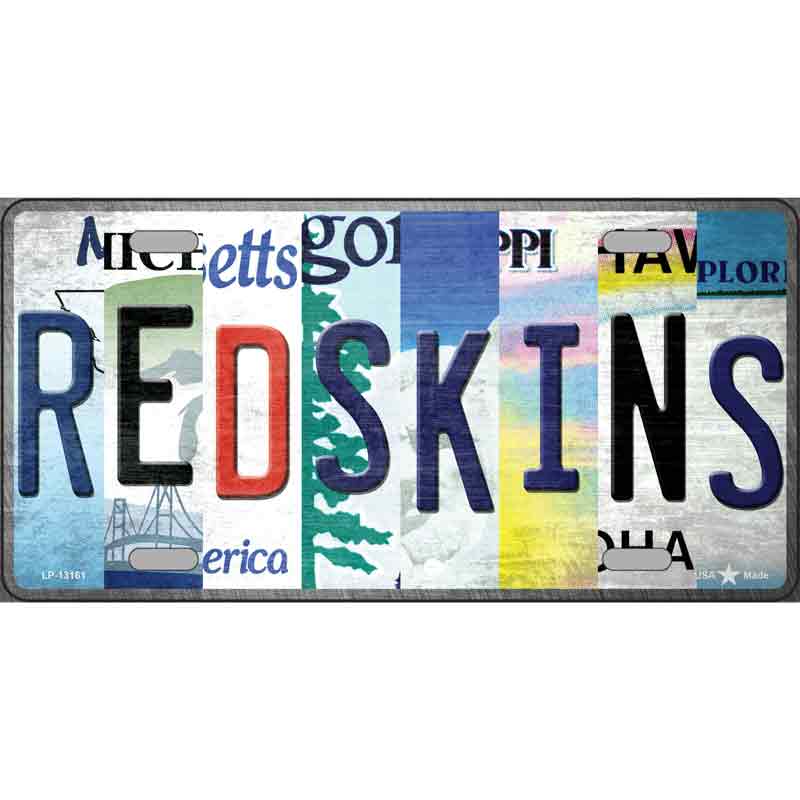Redskins Strip Art Wholesale Novelty Metal License Plate Tag