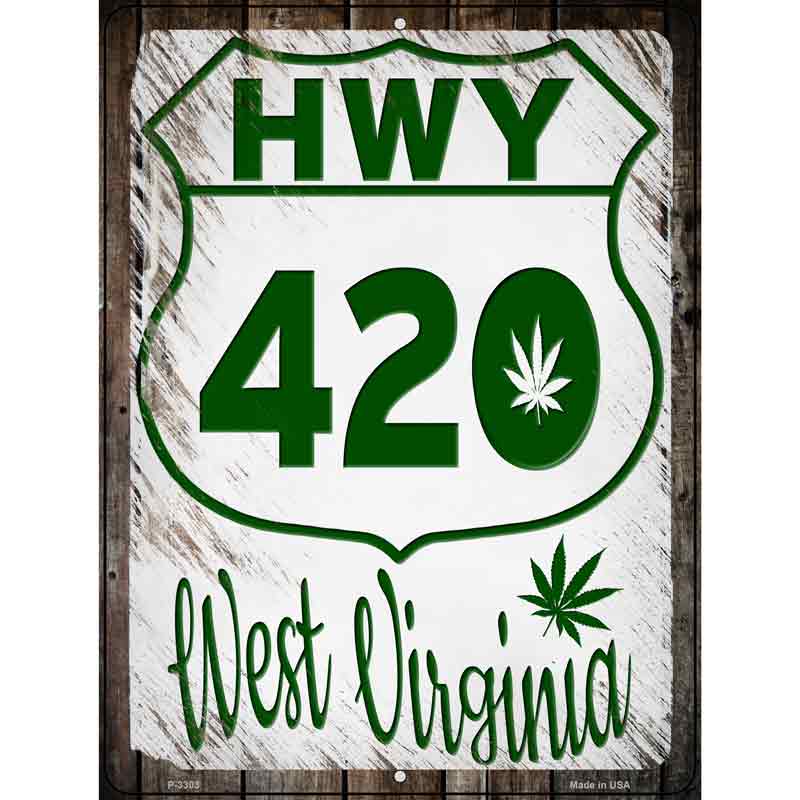 HWY 420 West Virginia Wholesale Novelty Metal Parking SIGN