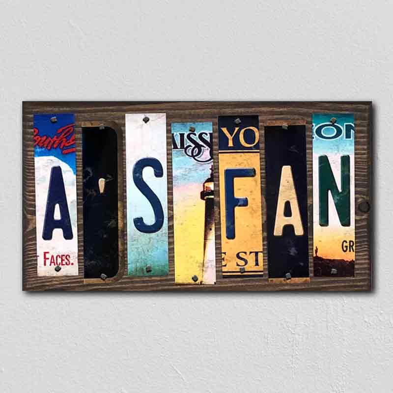 As Fan Wholesale Novelty License Plate Strips Wood Sign