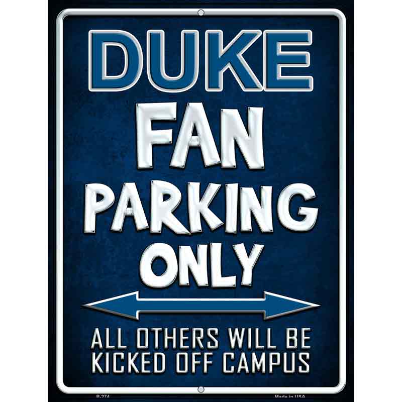 Duke Wholesale Metal Novelty Parking SIGN