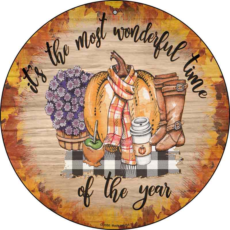 Wonderful Time Of Year Wholesale Novelty Metal Circle Sign