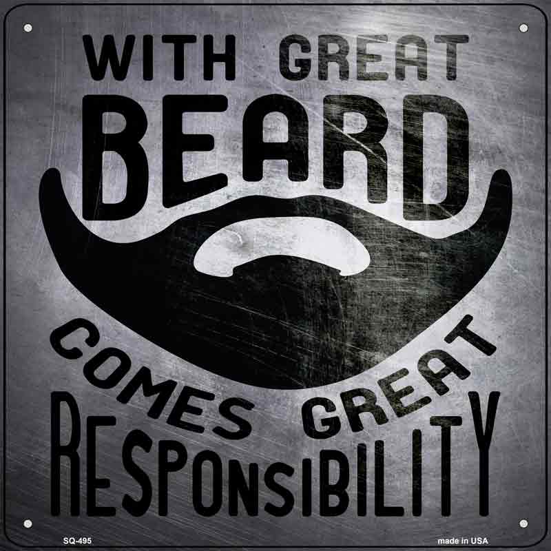 With Great Beard Wholesale Novelty Square SIGN