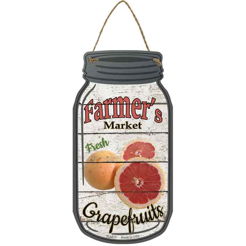 Graprefruits Farmers Market Wholesale Novelty Metal Mason Jar SIGN