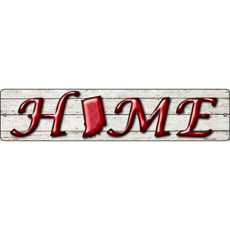 Indiana Home State Outline Wholesale Novelty Mini Metal Street SIGN