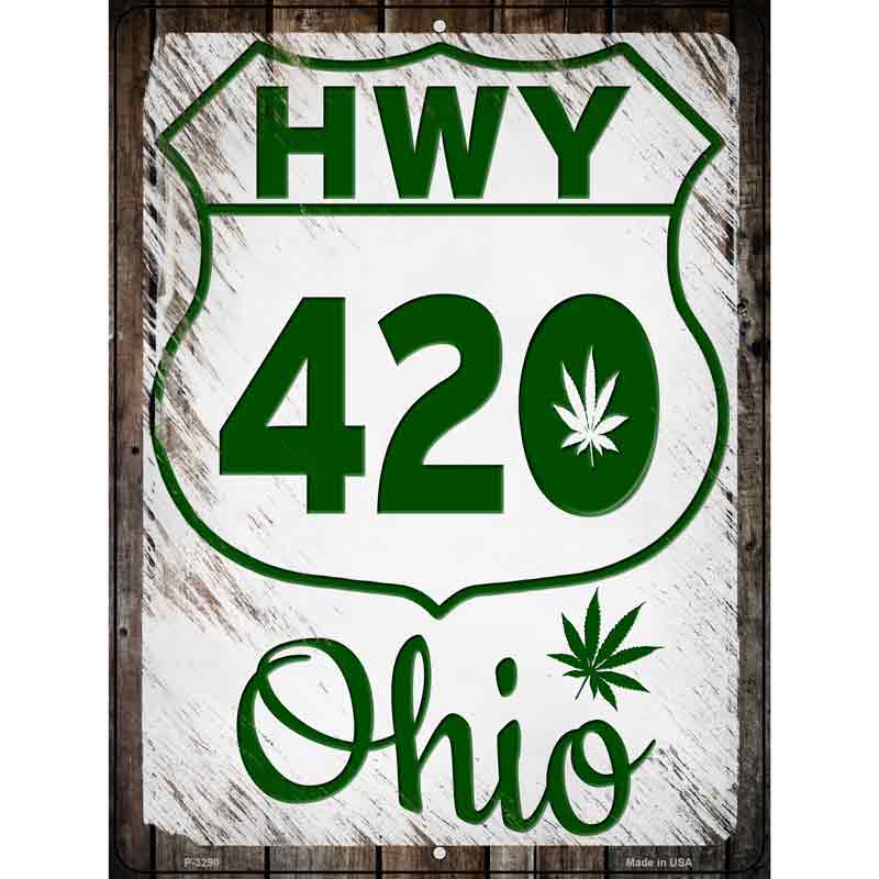 HWY 420 Ohio Wholesale Novelty Metal Parking SIGN