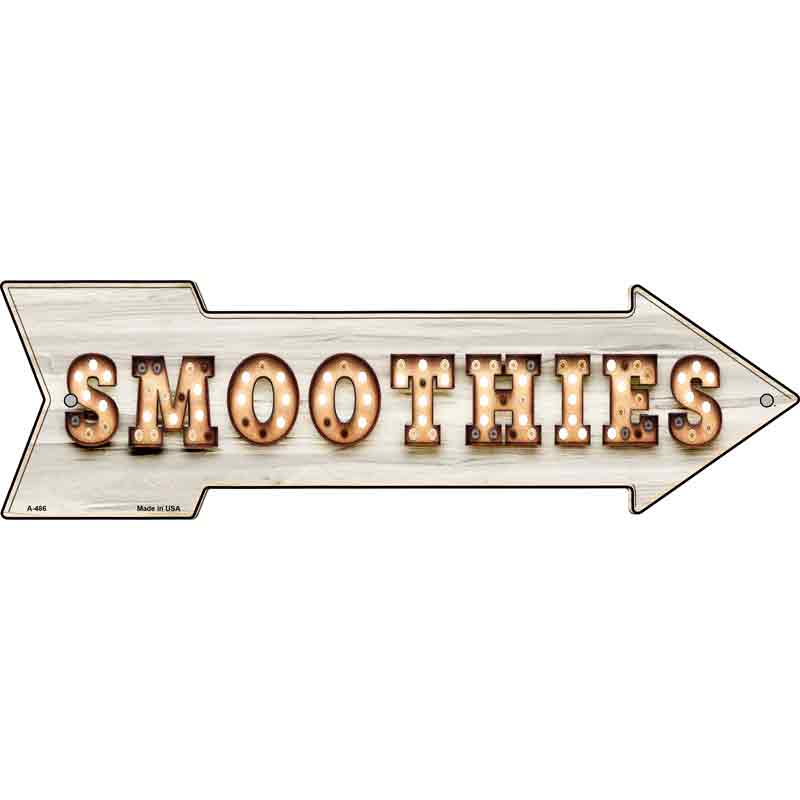 Smoothies Bulb Letters Wholesale Novelty Arrow SIGN