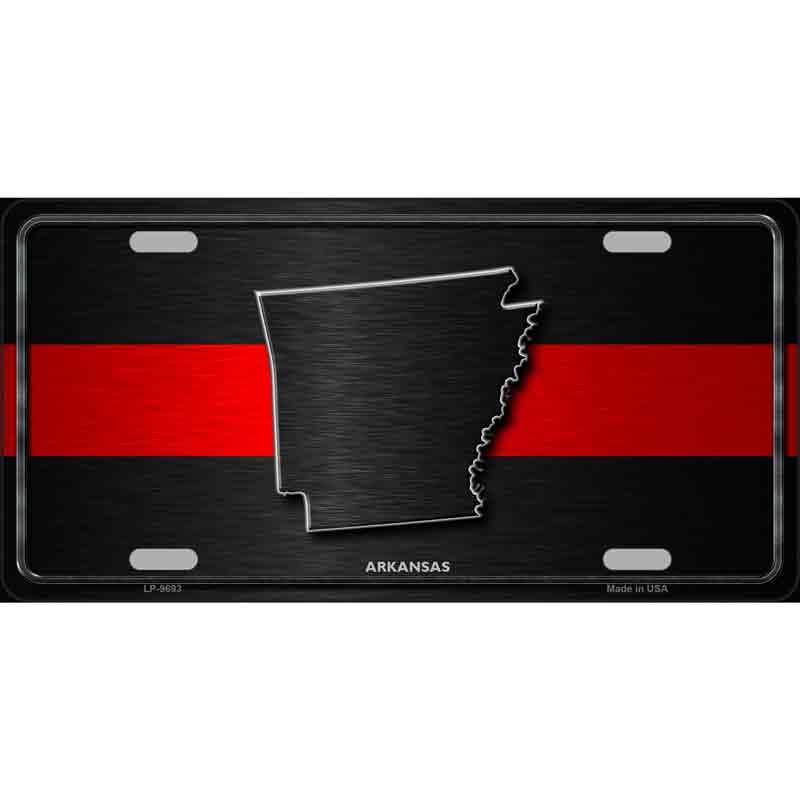 Arkansas Thin Red Line Wholesale Metal Novelty LICENSE PLATE
