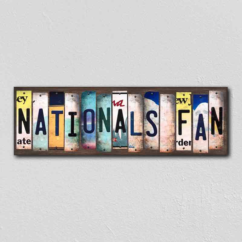 Nationals Fan Wholesale Novelty License Plate Strips Wood Sign