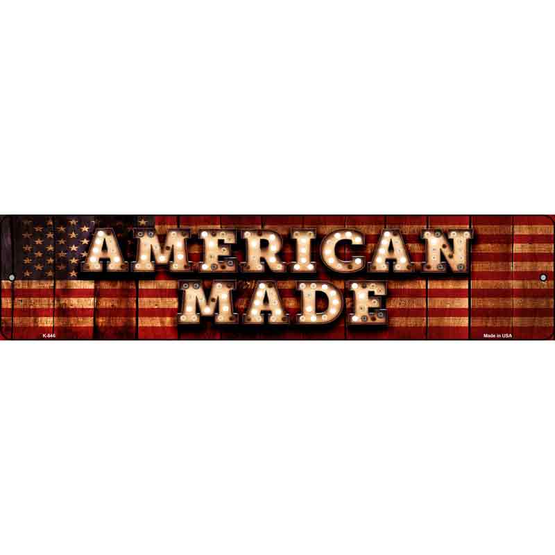 American Made Bulb Lettering American FLAG Wholesale Small Street Sign