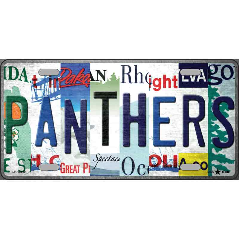 Panthers Strip Art Wholesale Novelty Metal License Plate Tag