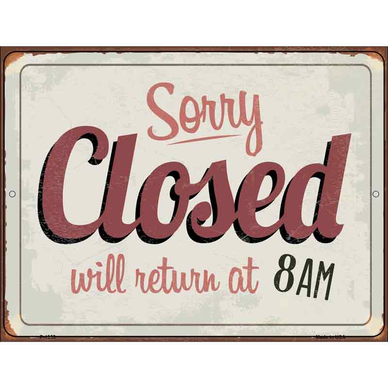Sorry Closed Wholesale Metal Novelty Parking SIGN