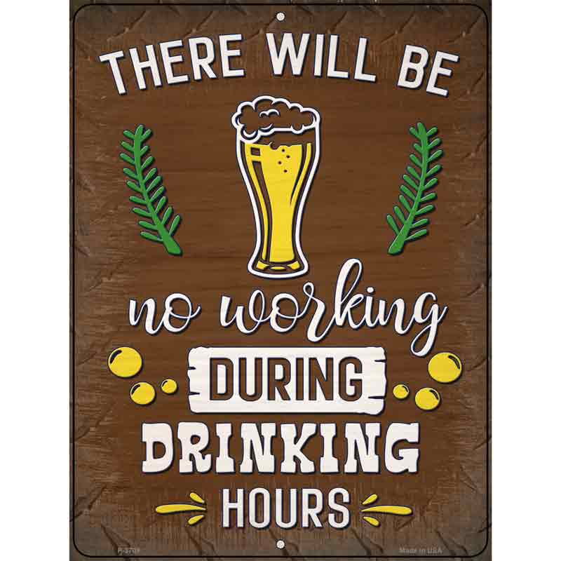During Drinking Hours Wholesale Novelty Metal Parking SIGN