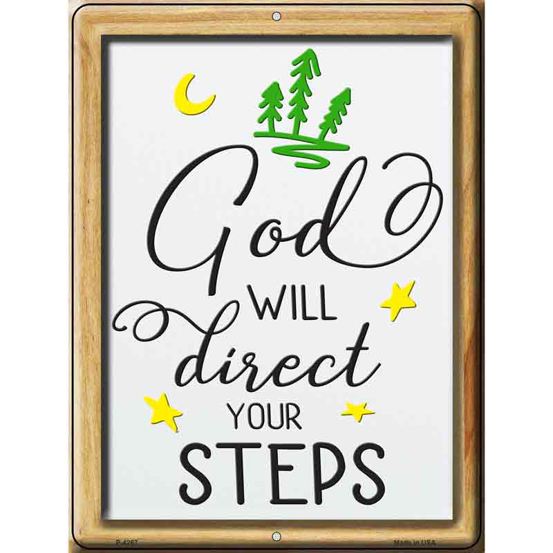 God Will Direct Your Steps Wholesale Novelty Metal Parking SIGN