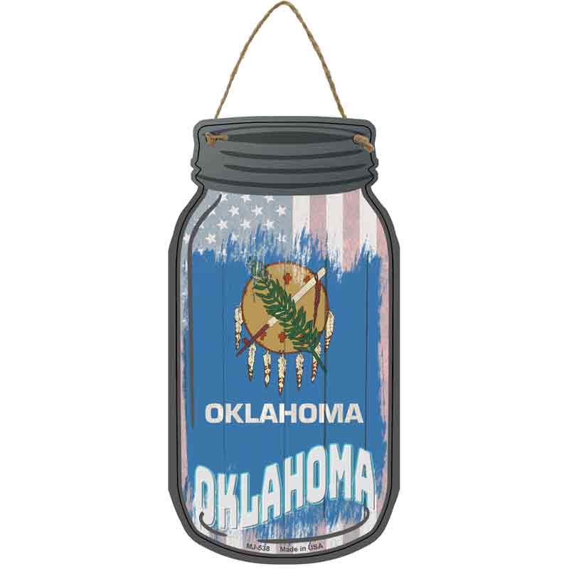 Oklahoma | USA FLAG Wholesale Novelty Metal Mason Jar Sign