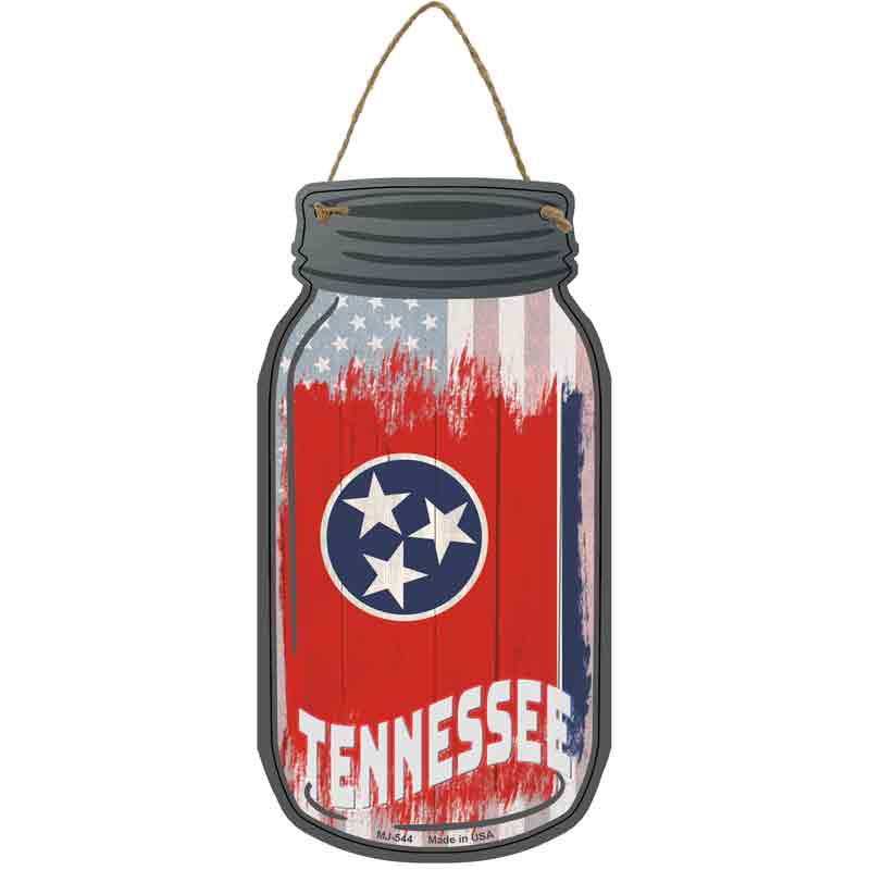 Tennessee | USA FLAG Wholesale Novelty Metal Mason Jar Sign