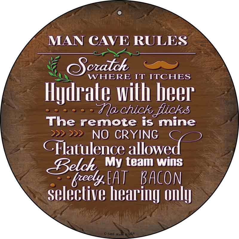 Hydrate With Beer Wholesale Novelty Metal Circular SIGN
