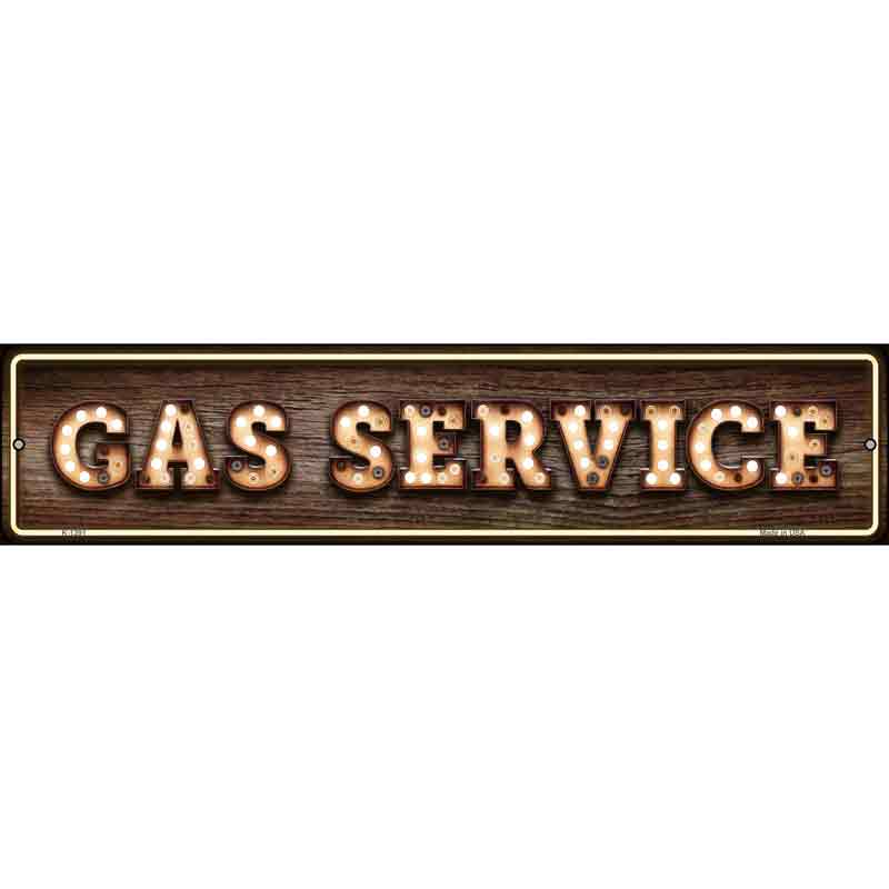 Gas Service Bulb Lettering Wholesale Novelty Small Metal Street SIGN