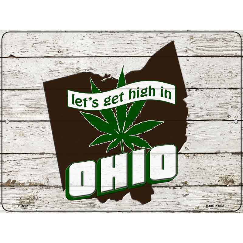 Get High In Ohio Wholesale Novelty Metal Parking SIGN