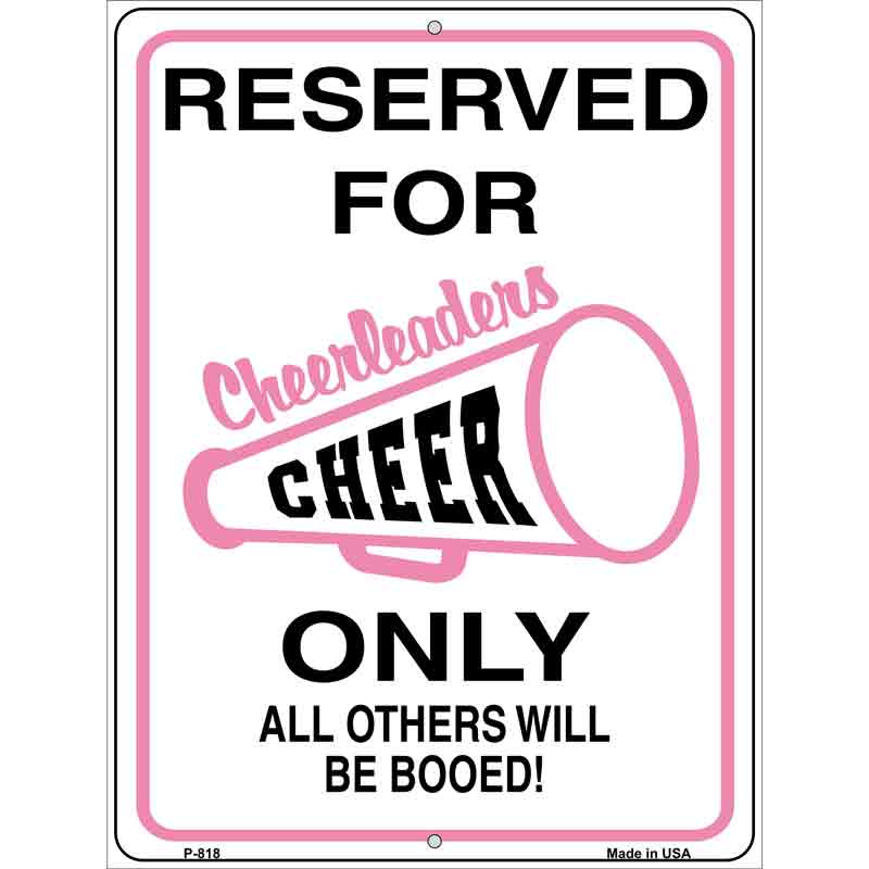 Reserved for Cheer Only Wholesale Metal Novelty Parking SIGN