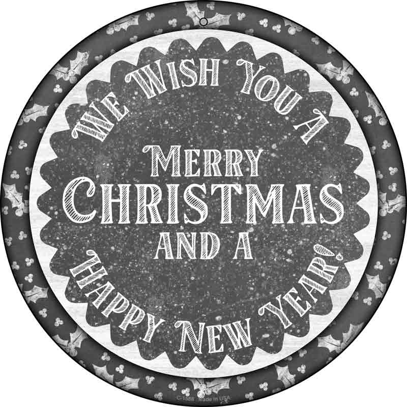 Merry CHRISTMAS and New Year Wholesale Novelty Metal Circle Sign