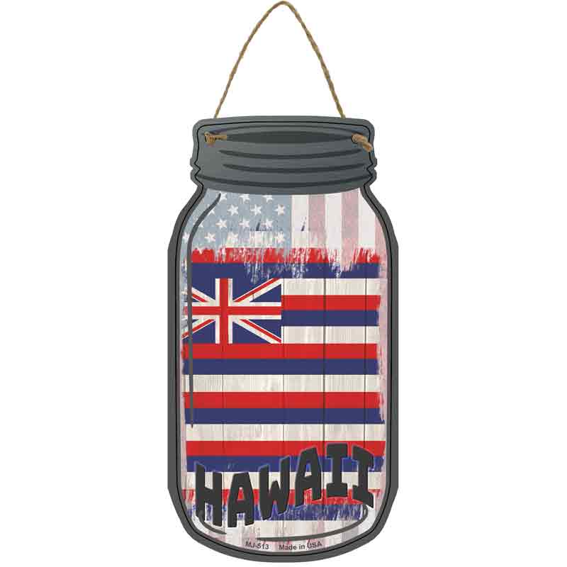 Hawaii | USA FLAG Wholesale Novelty Metal Mason Jar Sign
