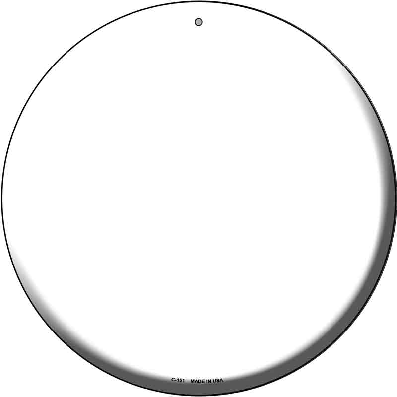 White Wholesale Novelty Metal Circular SIGN