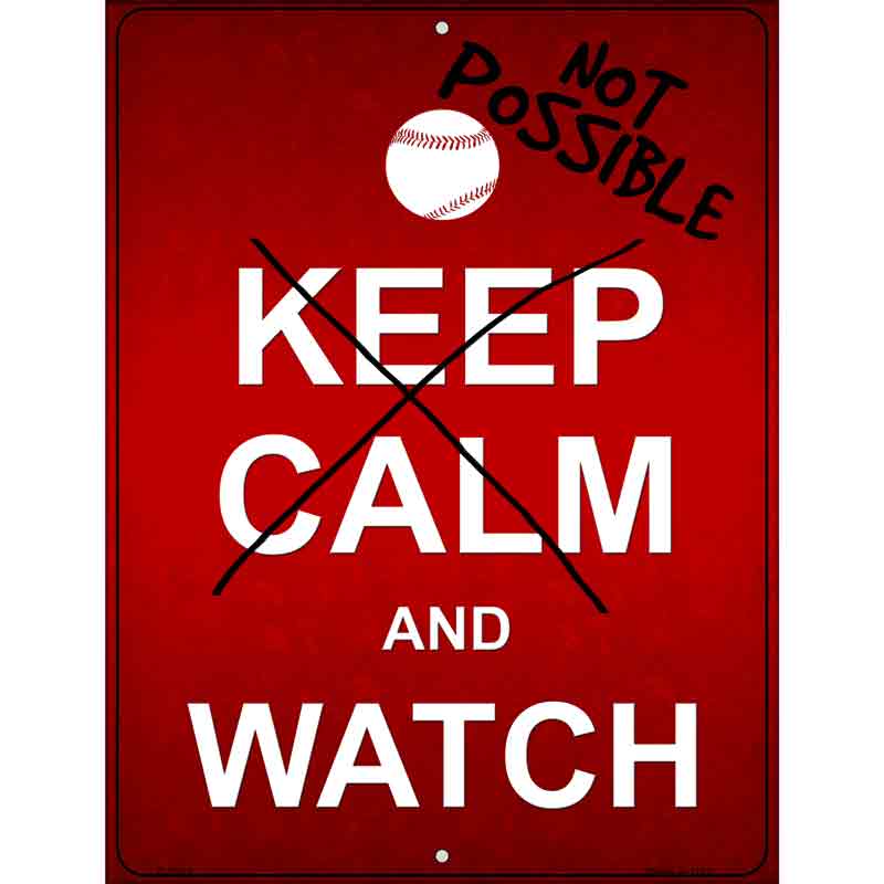Keep Calm And WATCH Wholesale Metal Novelty Parking Sign